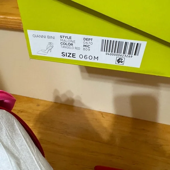 Gianni Bini -Elegant Red Women's Heels with Floral Accent - Picture 4 of 5